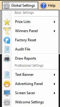 Club Raffle Global Settings