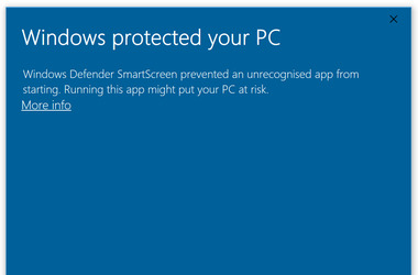 SmartScreen Warning